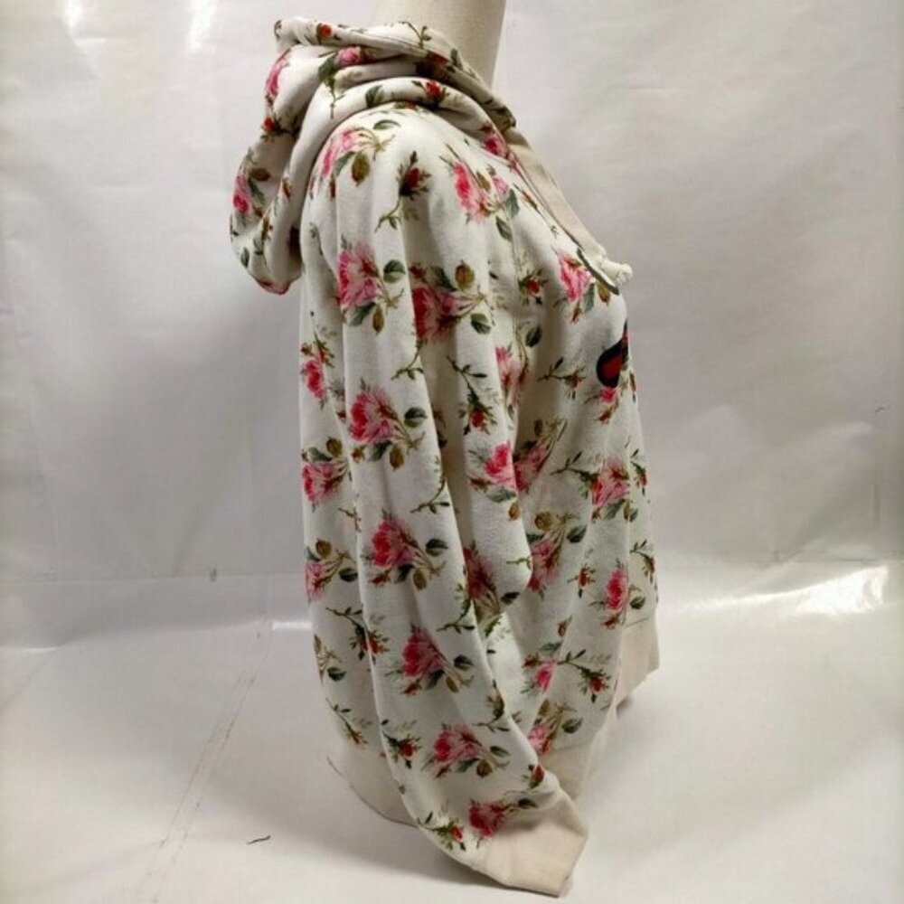 Authentic Gucci Floral Logo GG Web Stripe Cream Hoodie Sweatshirt LuxuryDesigner - Picture 4 of 8